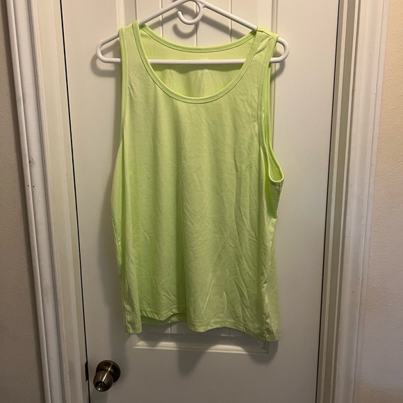 Athletic Works Lime Green Men's Tank Top - Picture 1 of 3
